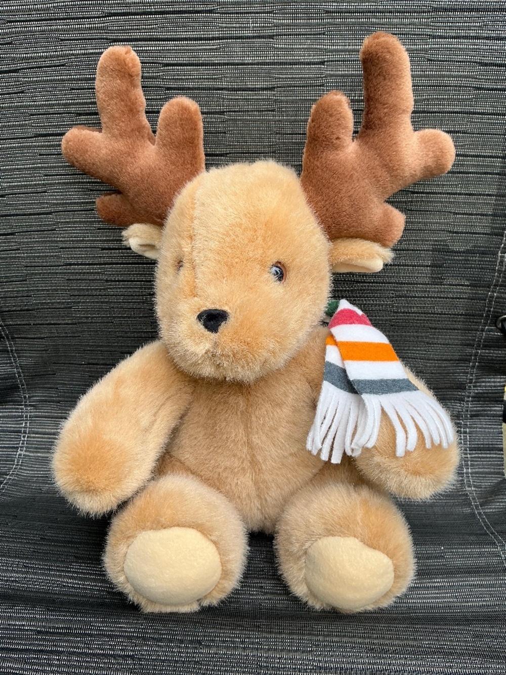 Hudson's Bay Company HBC Striped Scarf Plush Moose Collectible Canada Vintage